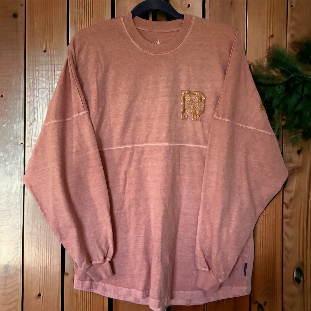 Walt‎ Disney World Rose Gold Glitter Spirit Jersey for Adults sz Medium